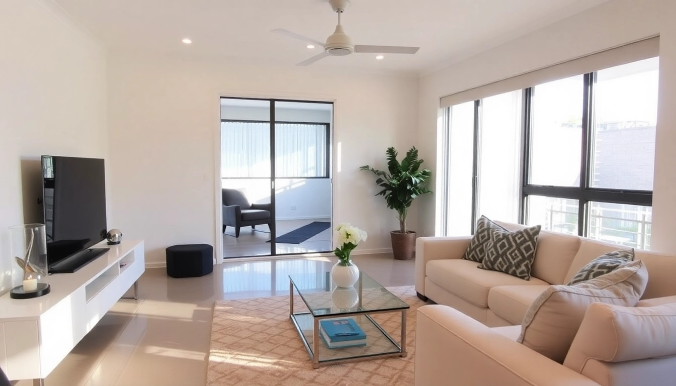 Experience exceptional bond cleaning Logan with pristine living room transformation.