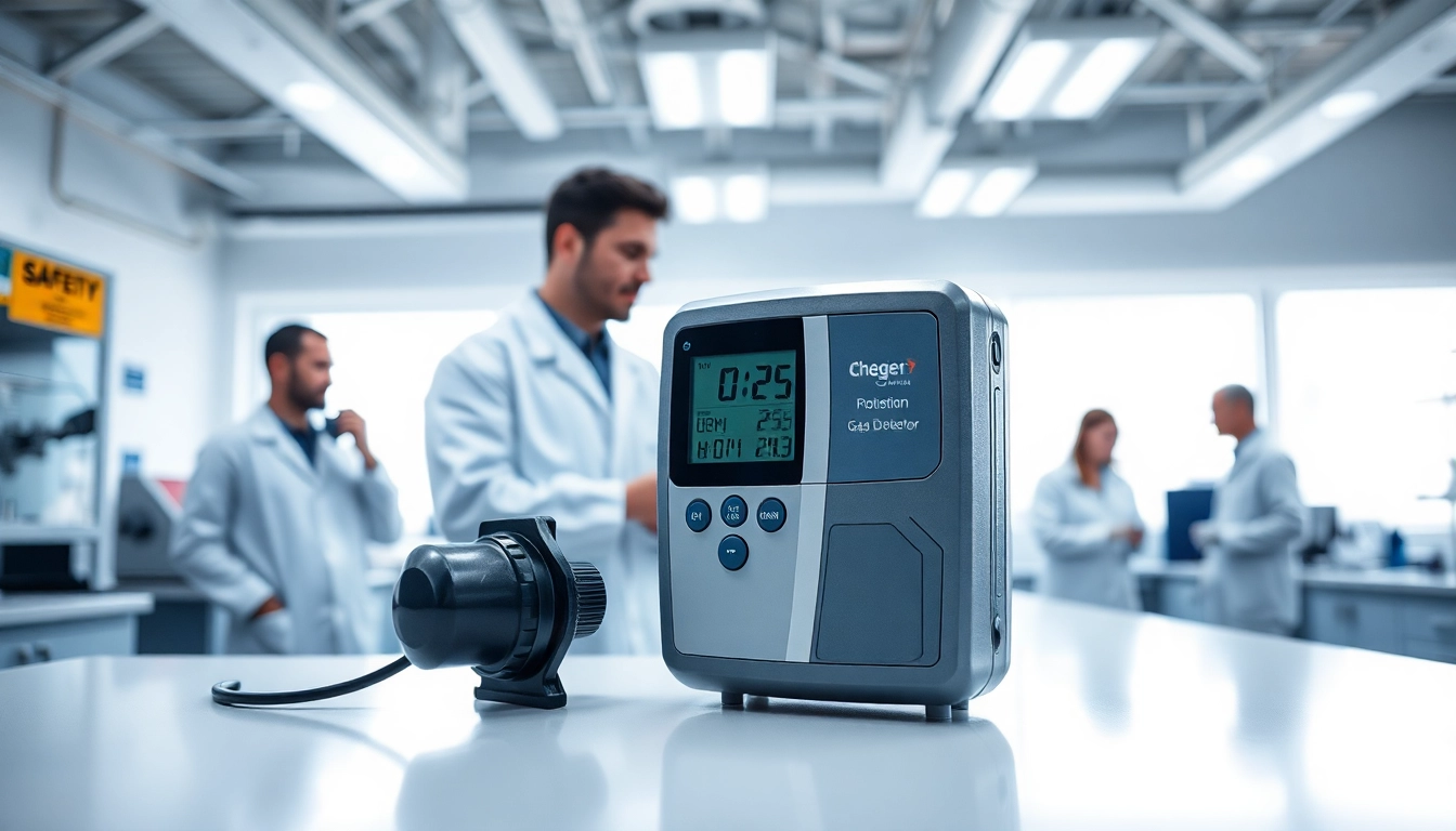 Monitor the Hydrogen Chloride gas detector's precise readings in a high-tech laboratory setup.