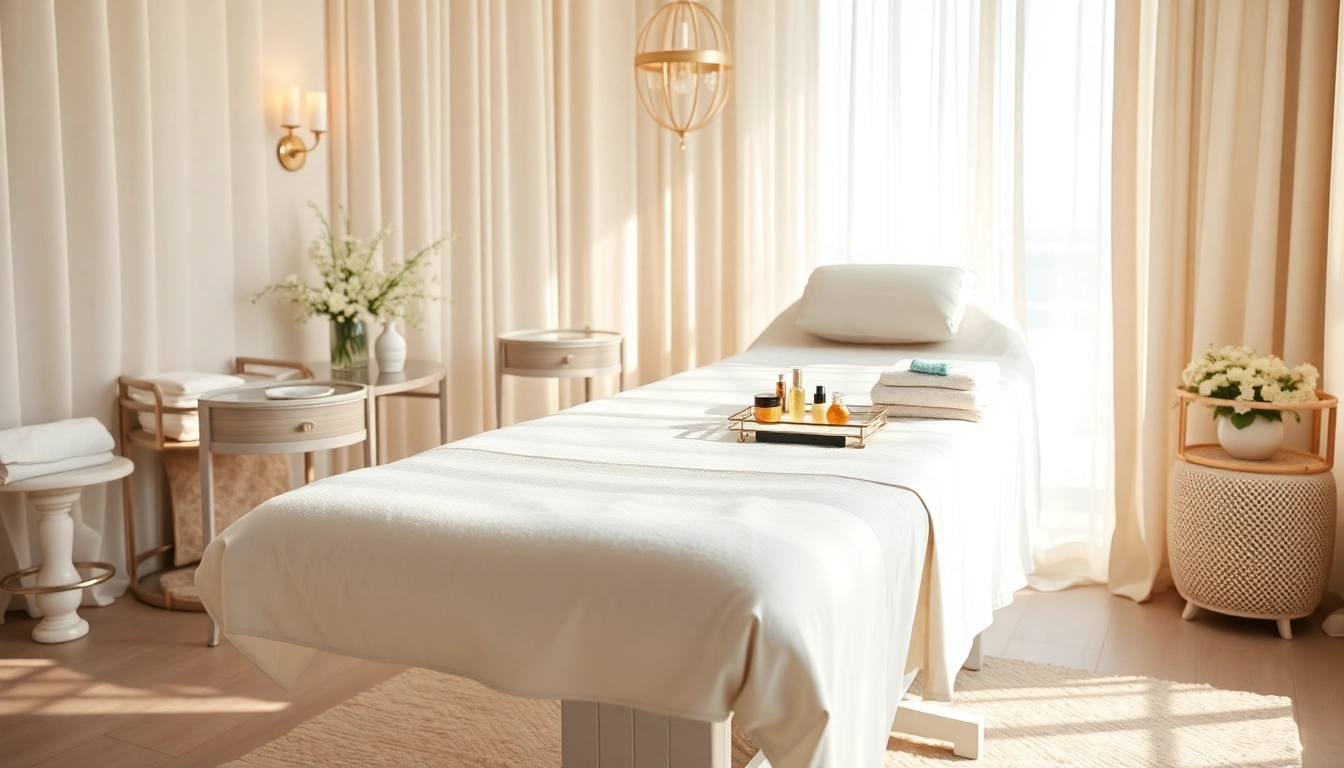 Die liege Kosmetik bietet Komfort und Stil in einem eleganten Spa-Umfeld.
