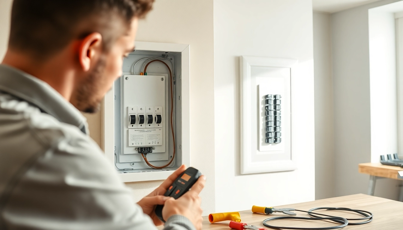 Install an Electrical Panel in a modern home setting with a technician and essential tools visible.