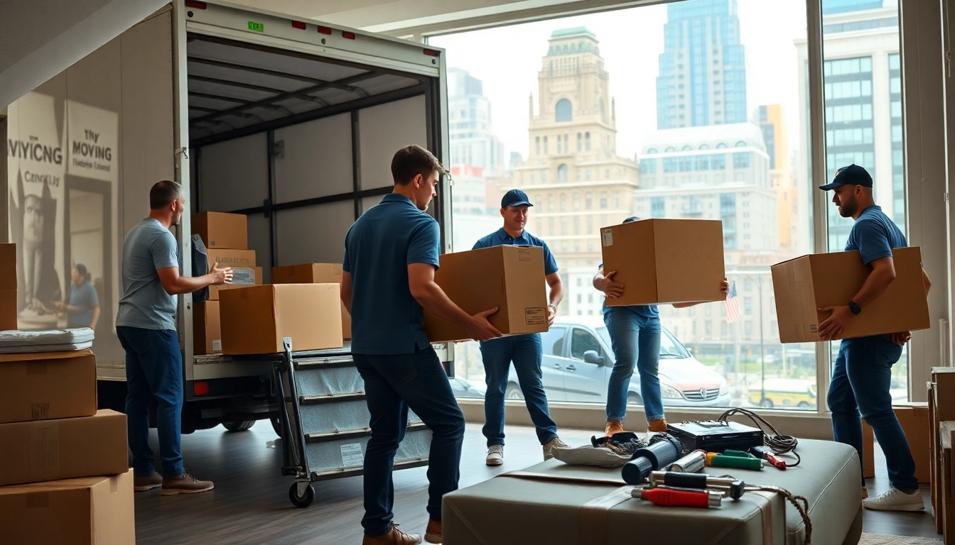 Best movers nyc relocating furniture with care in a vibrant New York City setting.