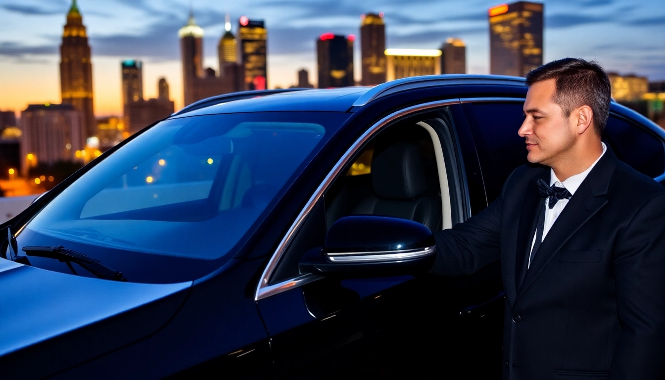 Experience premium car service Atlanta with professional chauffeur in luxurious black car.