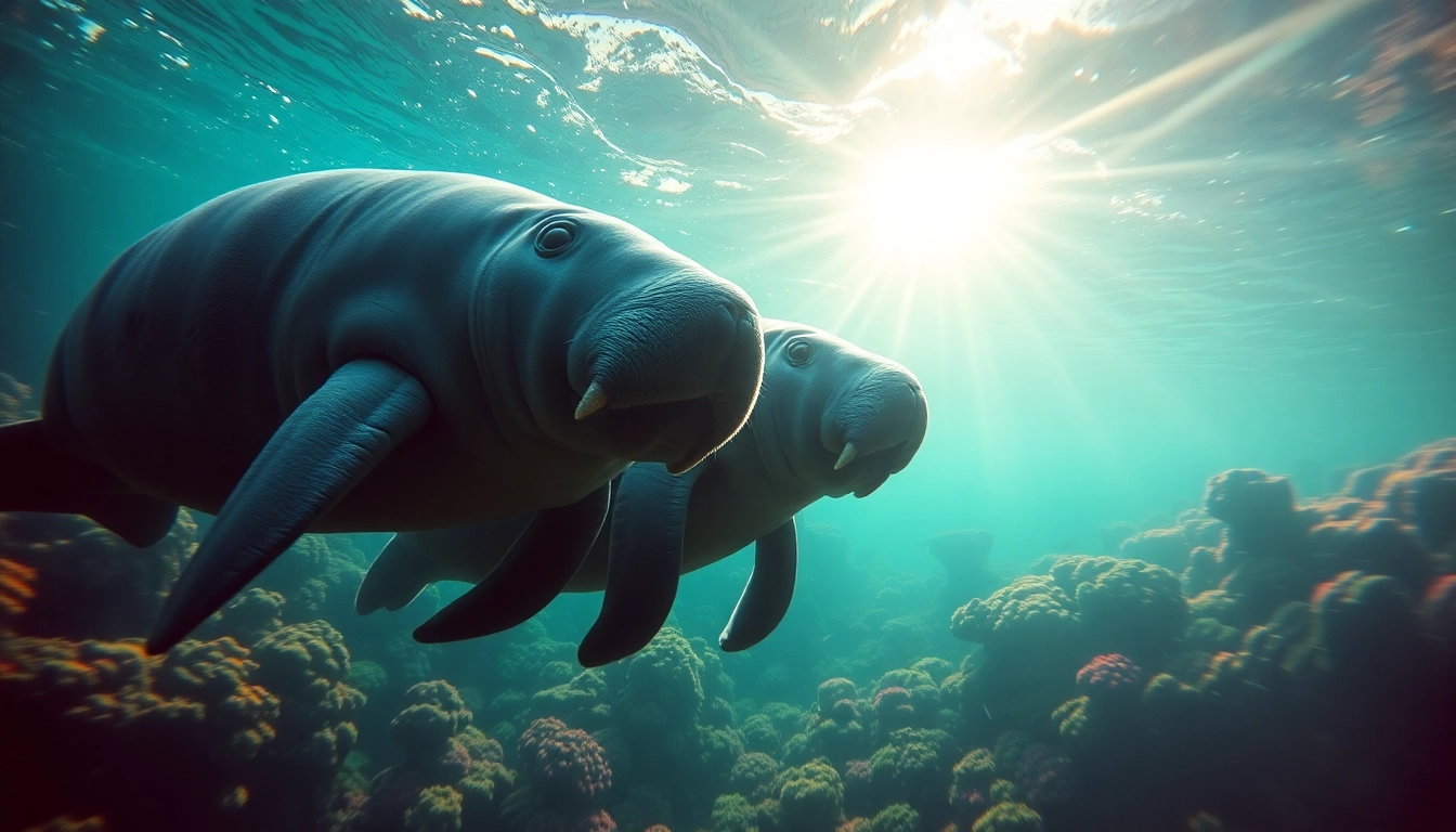 Watch manatees puerto rico swim gracefully in their tropical habitat near coral reefs.