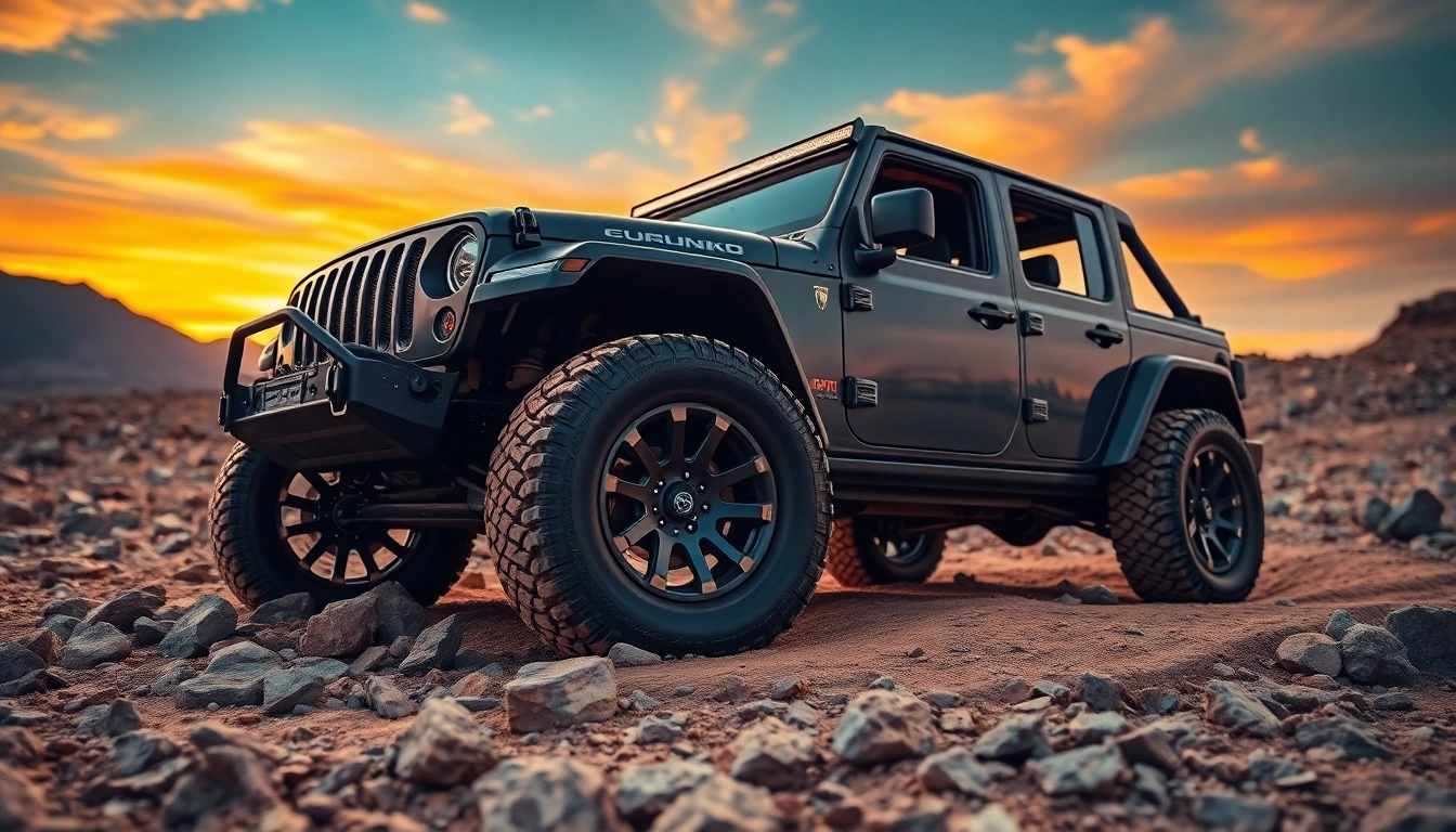 View off-road vehicle showcasing XD wheels, emphasizing aggressive design and performance on rugged terrain.