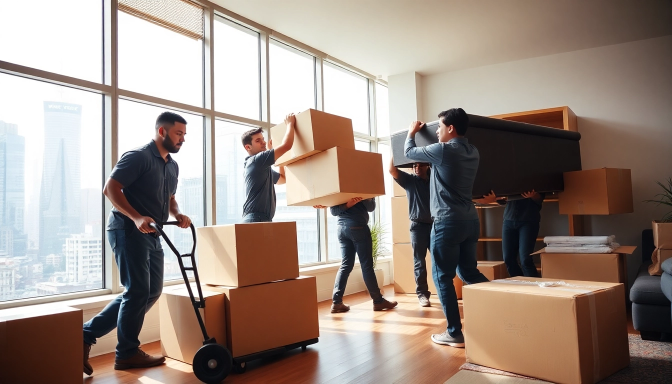 Efficient cheap movers nyc handling furniture during a city move, showcasing teamwork and energy.
