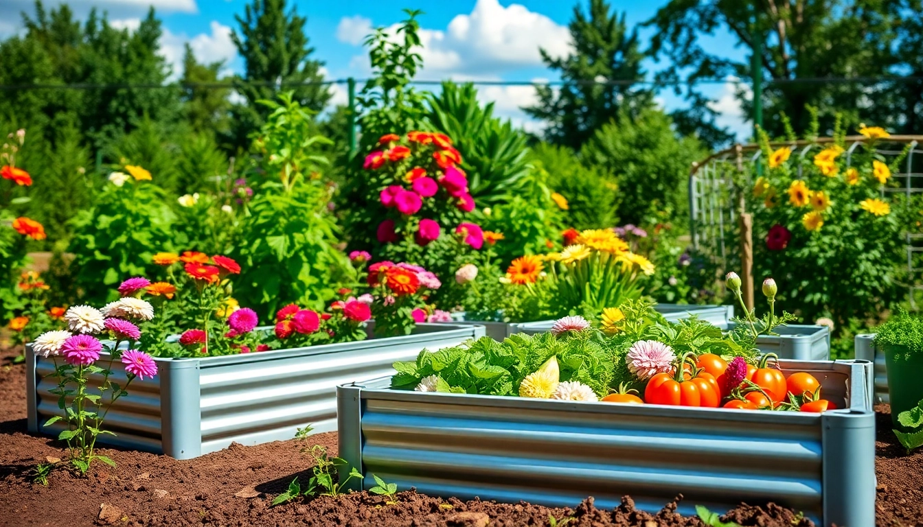 Enhance your gardening with landguard raised beds arranged beautifully in a colorful garden.