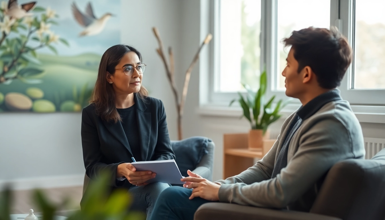 Engaging psychologist in Dubai discussing therapy with a client for impactful mental health support.