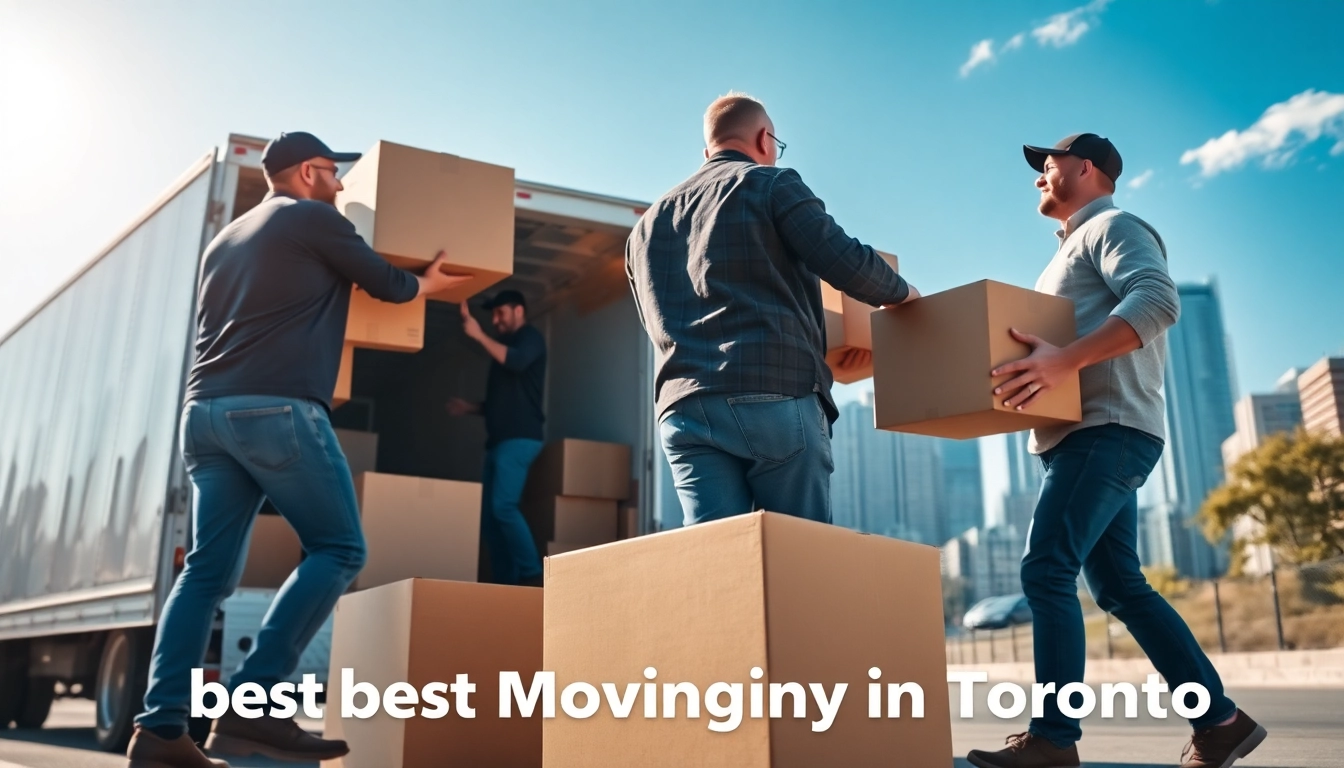 Show professional movers assisting a family, highlighting the best moving company in Toronto.